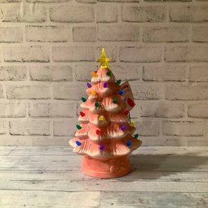 Mr. Christmas 12” Pink Ceramic LED Nostalgic Tree